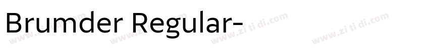 Brumder Regular字体转换
